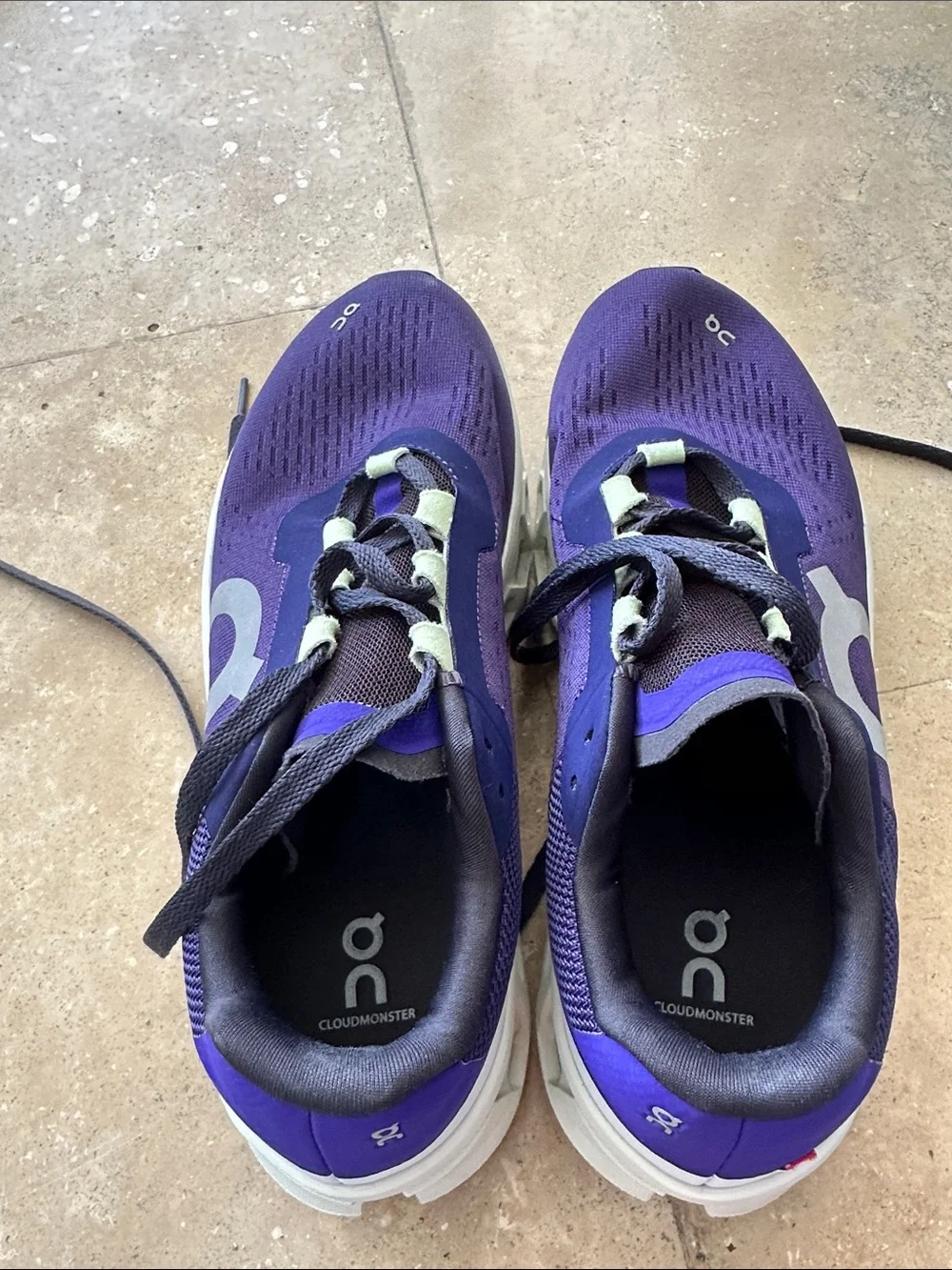 On Running Men's Running Shoes - Purple with Black Accents